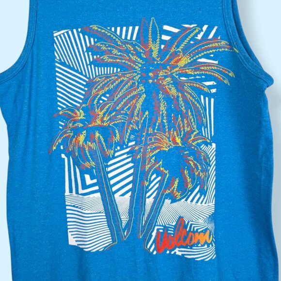 Volcom Blue Graphic Tank Top for Men - Picture 2 of 6